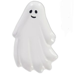 NWT Ceramic Ghost Figural Treat Tray